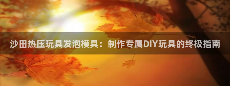 易倍科华生物科技有限公司：沙田热压玩具发泡模具：制作专属