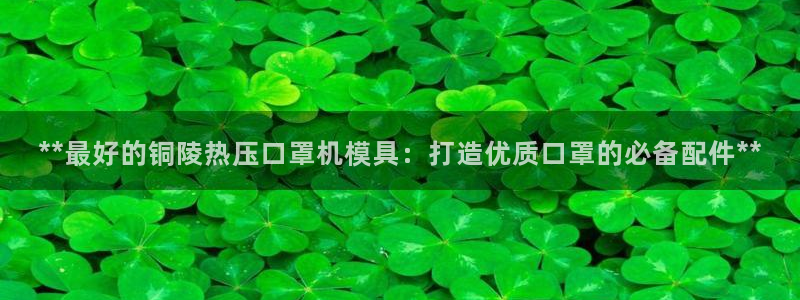 emc易倍官网app官网：**最好的铜陵热压口罩机模具：