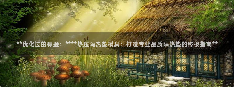 易倍纤怎么使用：**优化过的标题：****热压隔热垫模具